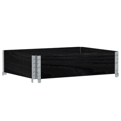Palletopzetrand 80x60 cm massief grenenhout zwart