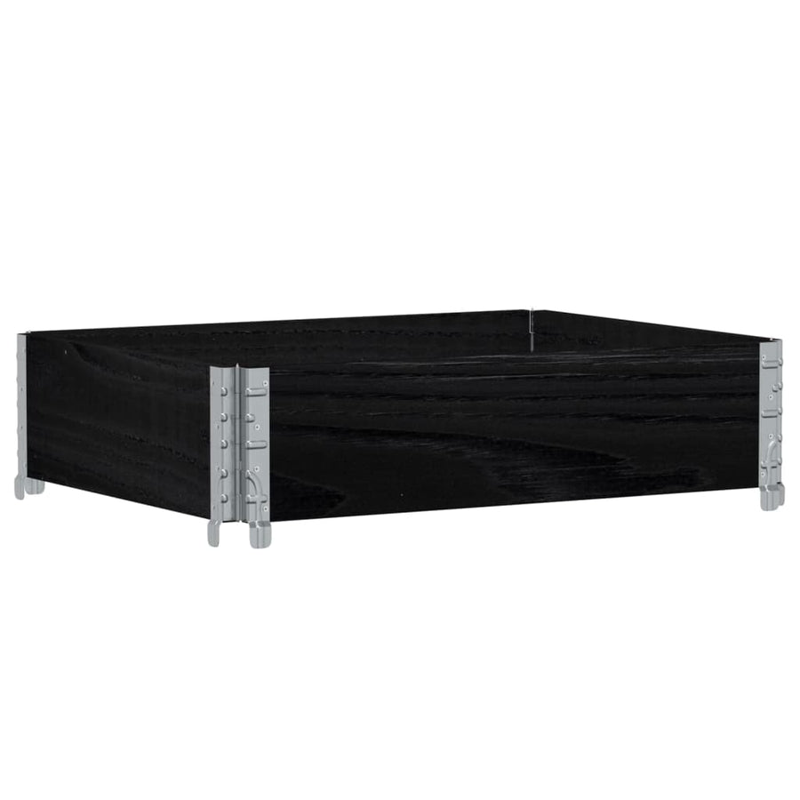 Palletopzetrand 80x60 cm massief grenenhout zwart