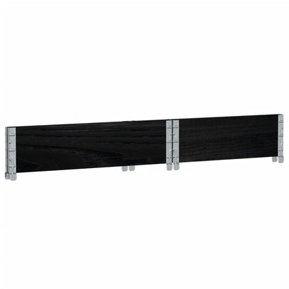 Palletopzetrand 80x60 cm massief grenenhout zwart
