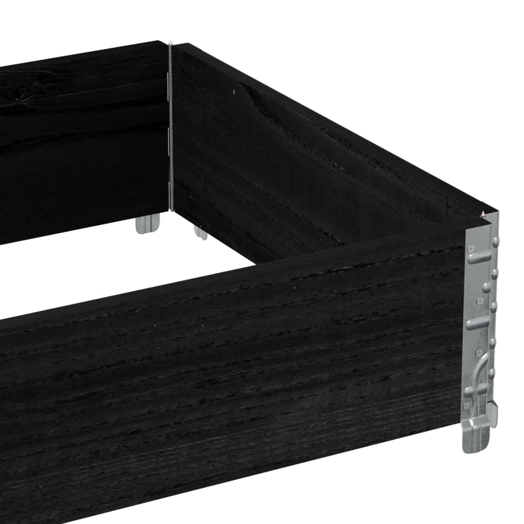 Palletopzetrand 80x60 cm massief grenenhout zwart