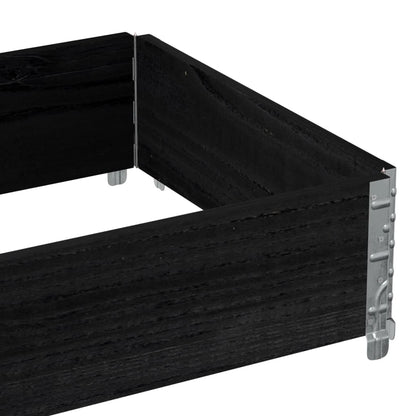 Palletopzetrand 80x60 cm massief grenenhout zwart