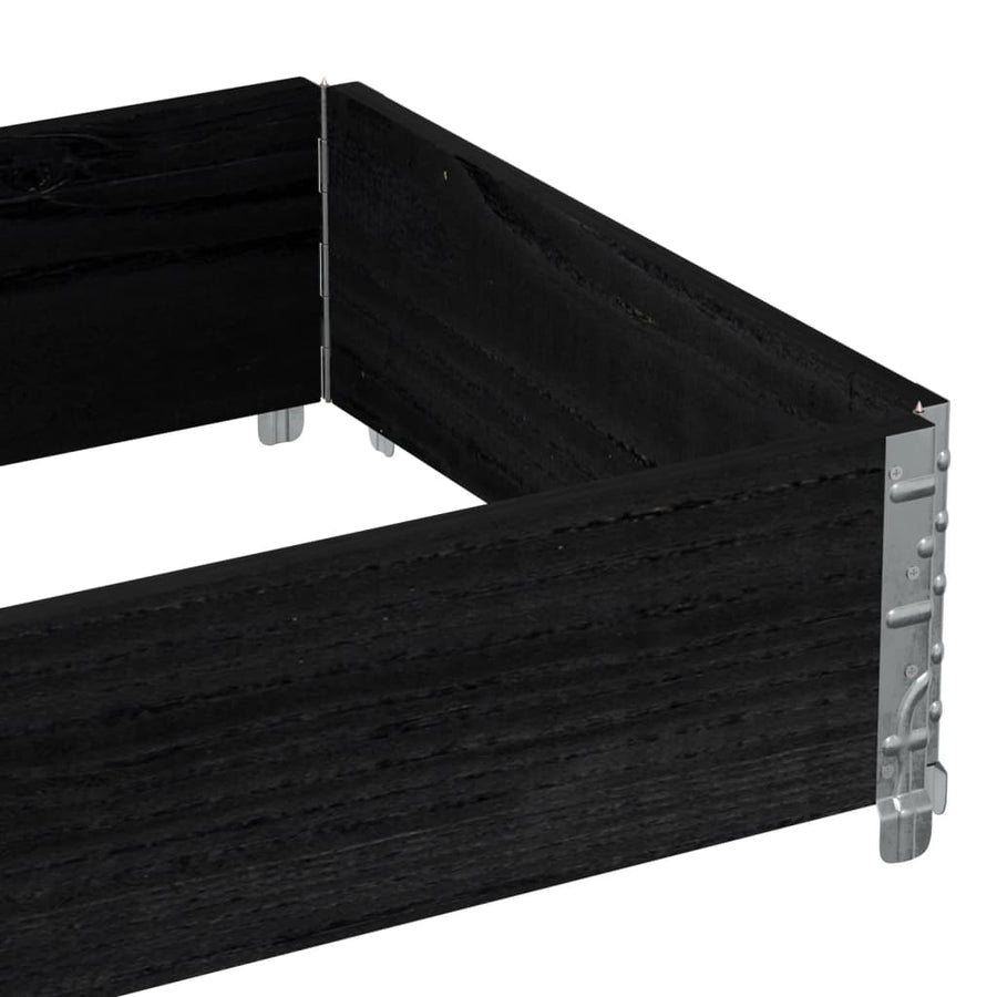 Palletopzetrand 80x60 cm massief grenenhout zwart