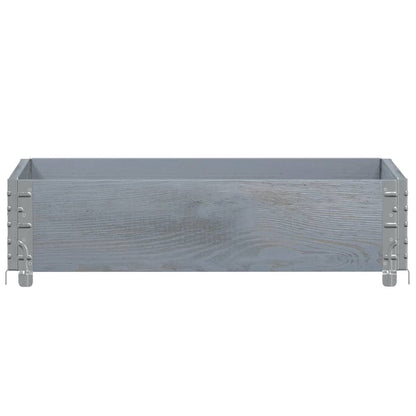 Palletopzetrand 80x60 cm massief grenenhout grijs