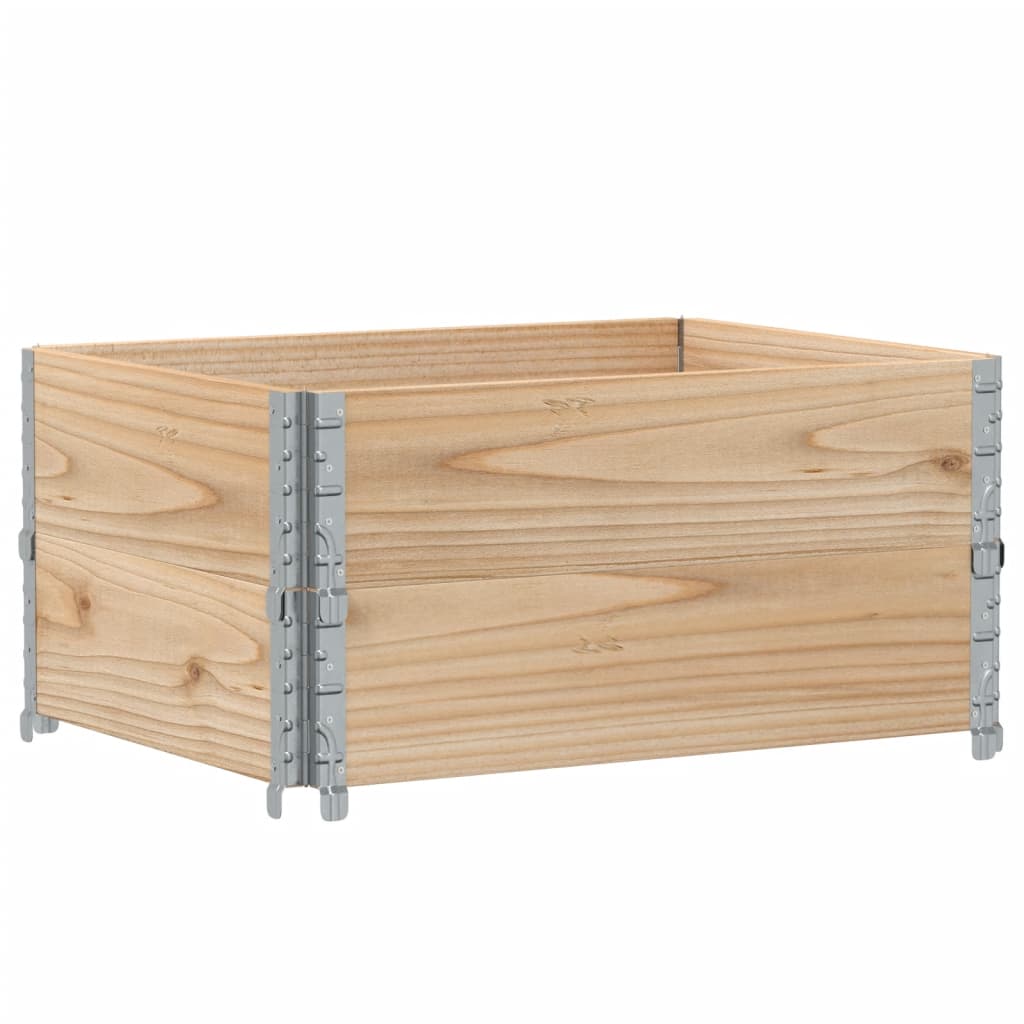 Palletopzetranden 2 st 80x60 cm massief grenenhout