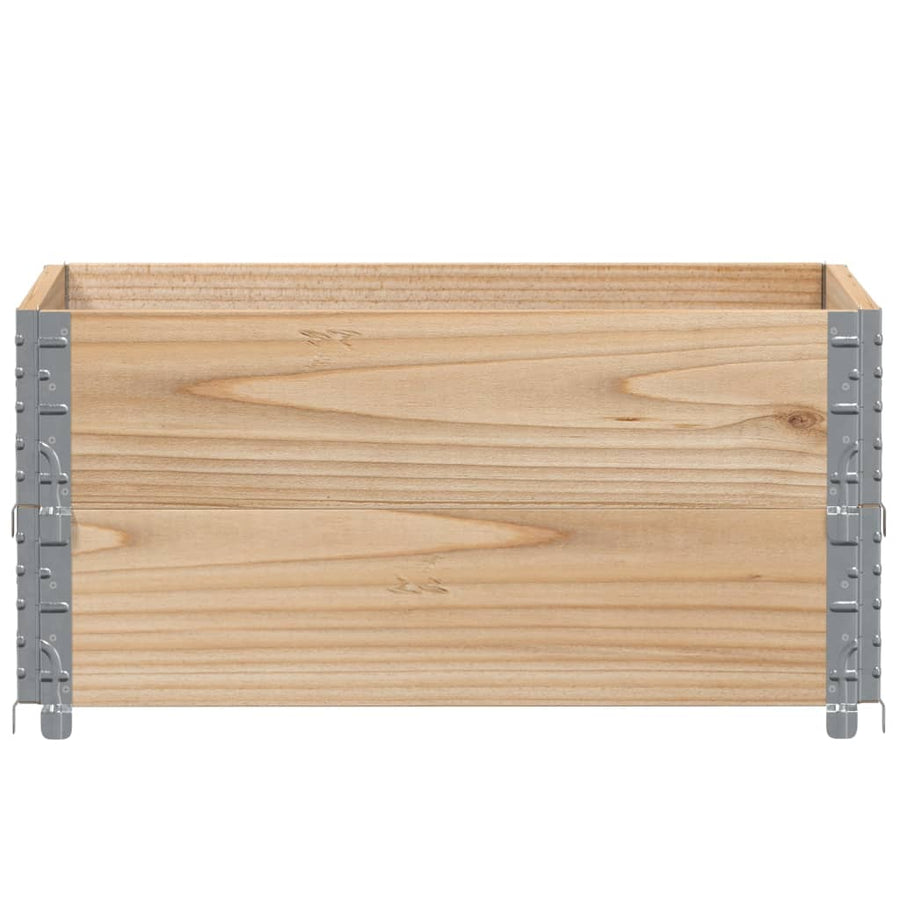 Palletopzetranden 2 st 80x60 cm massief grenenhout