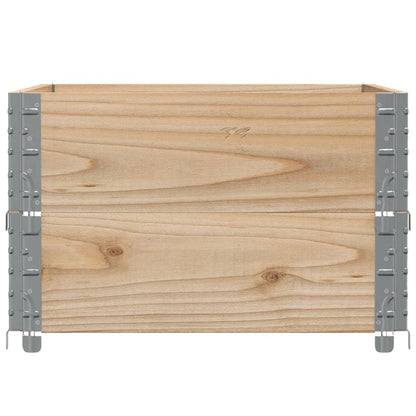 Palletopzetranden 2 st 80x60 cm massief grenenhout