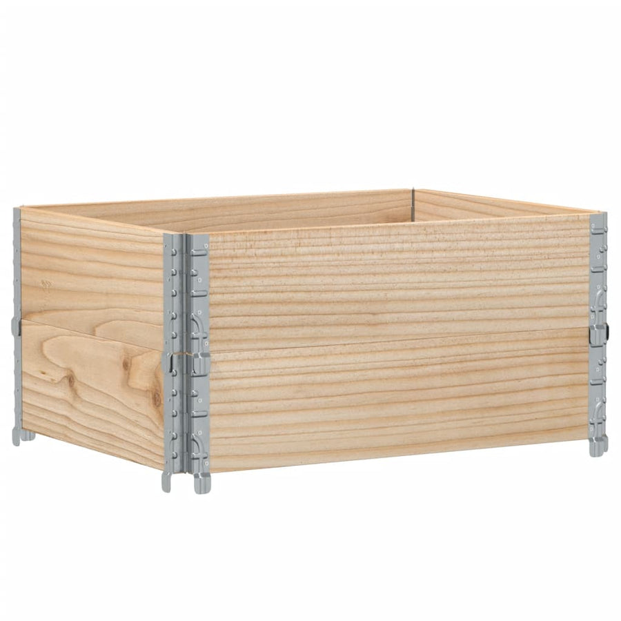 Palletopzetranden 2 st 80x60 cm massief grenenhout