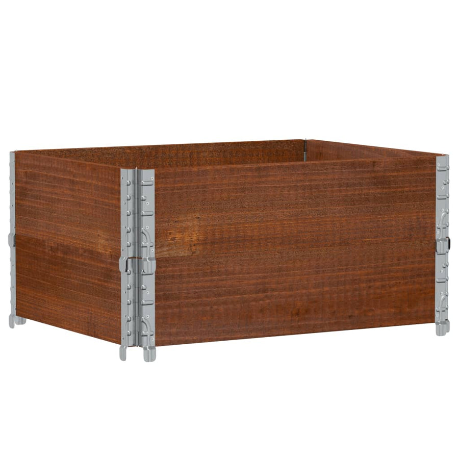 Palletopzetranden 2 st 80x60 cm massief grenenhout bruin