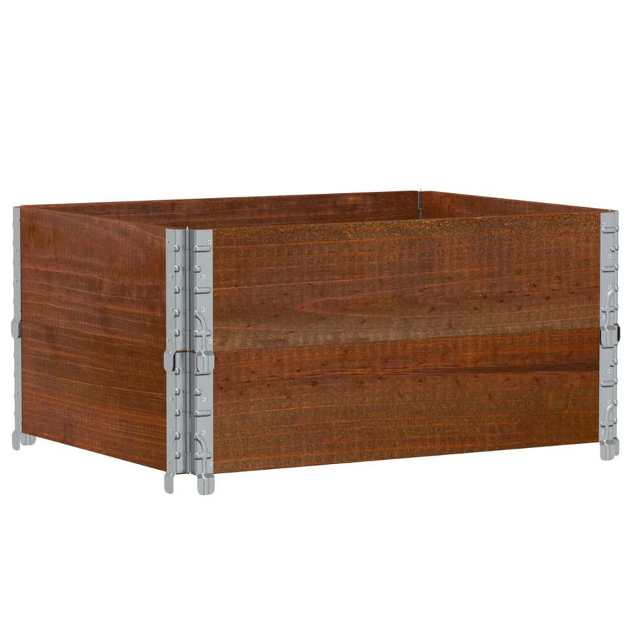 Palletopzetranden 2 st 80x60 cm massief grenenhout bruin