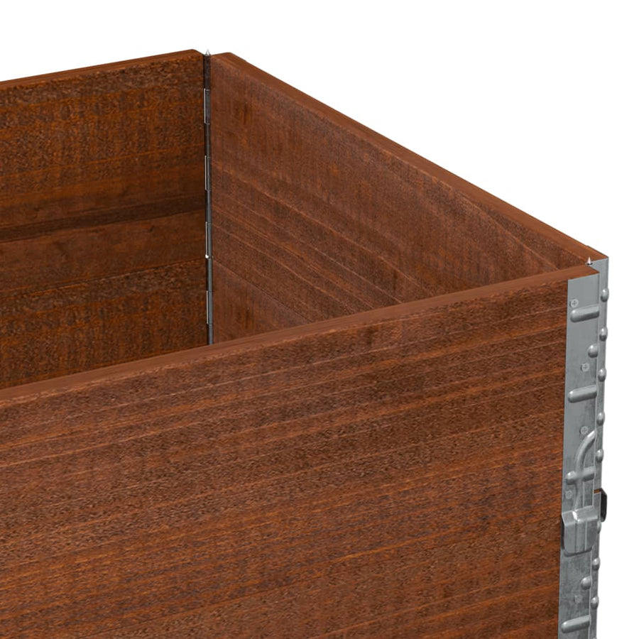 Palletopzetranden 2 st 80x60 cm massief grenenhout bruin