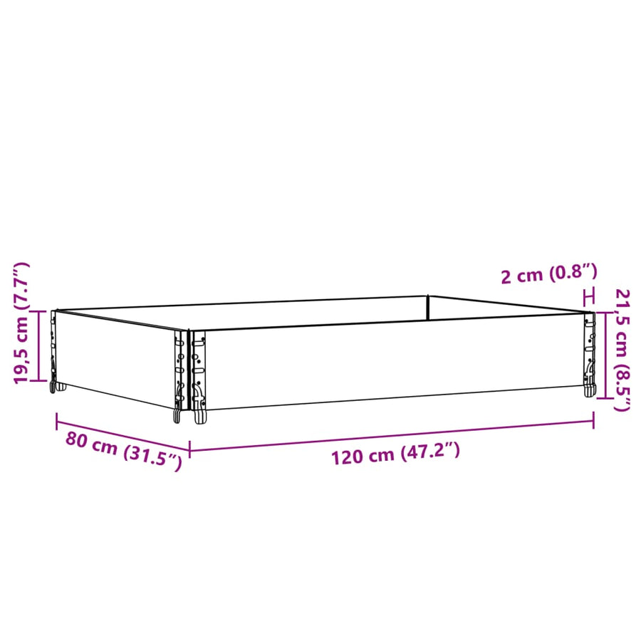 Palletopzetrand Massief Grenenhout 1