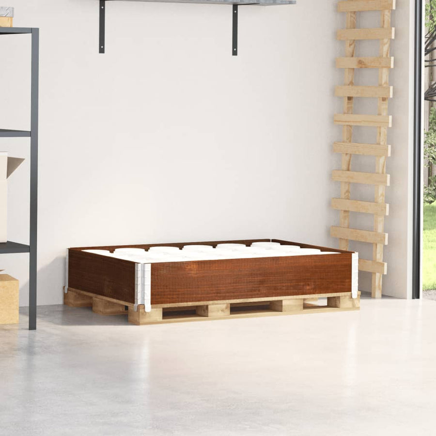 Palletopzetrand Massief Grenenhout Bruin 1