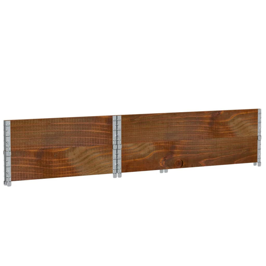 Palletopzetranden Massief Grenenhout Bruin 2