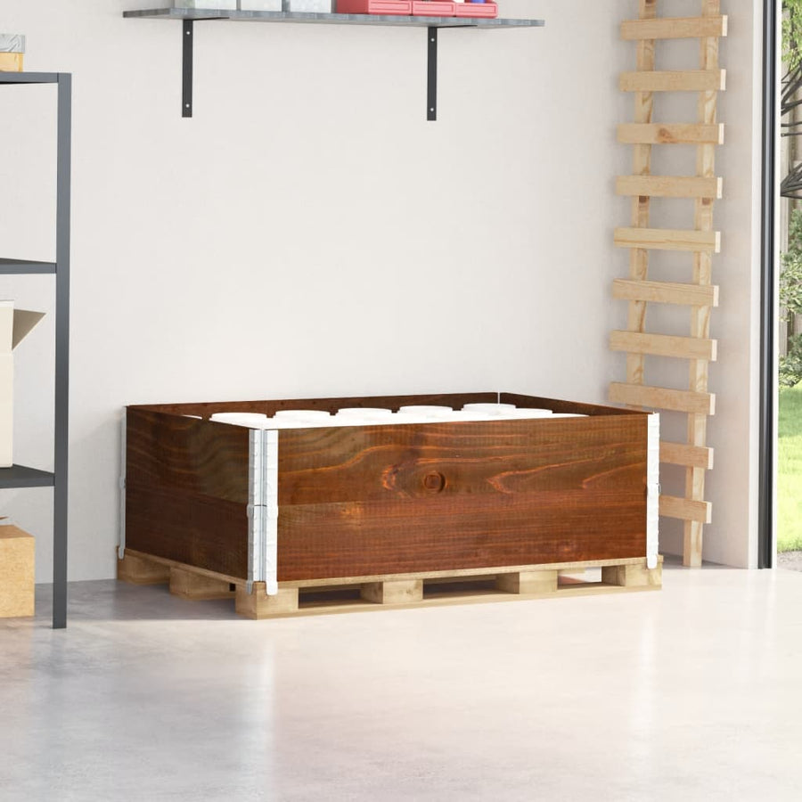Palletopzetranden Massief Grenenhout Bruin 2