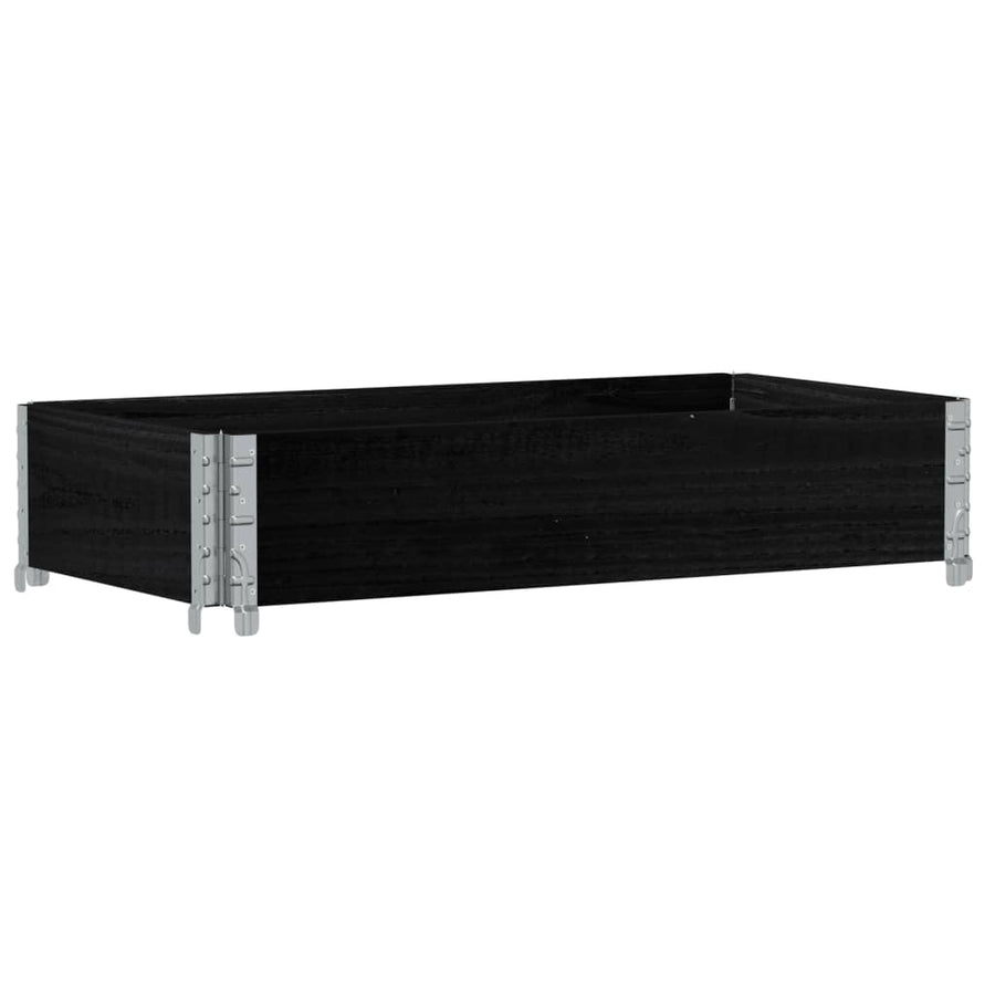 Palletopzetrand 100x50 cm massief grenenhout zwart