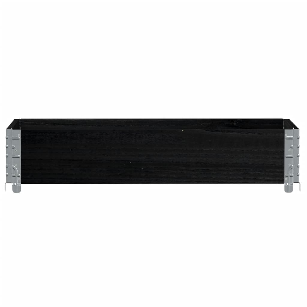 Palletopzetrand 100x50 cm massief grenenhout zwart