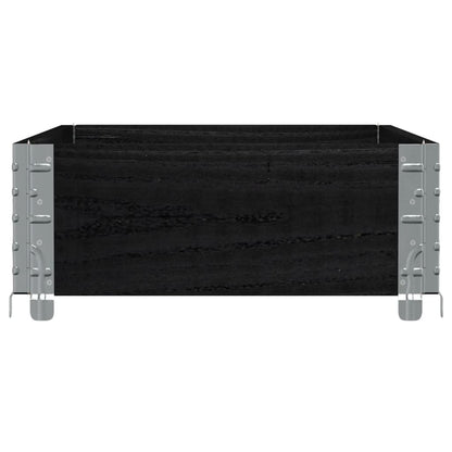 Palletopzetrand 100x50 cm massief grenenhout zwart