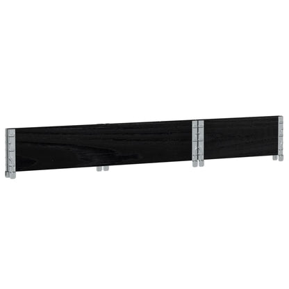 Palletopzetrand 100x50 cm massief grenenhout zwart