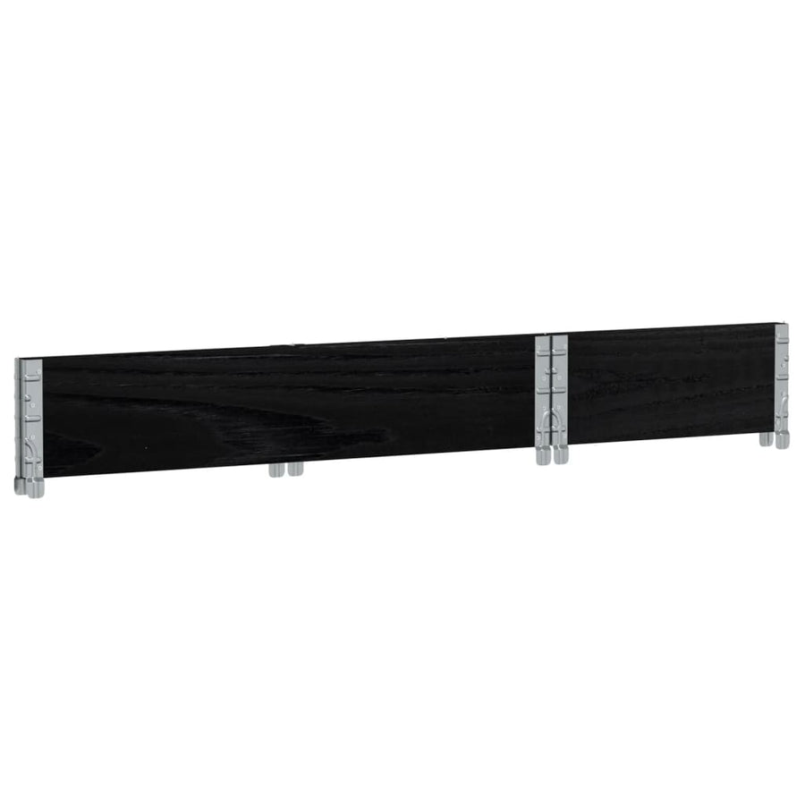 Palletopzetrand 100x50 cm massief grenenhout zwart