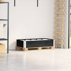 Pallet Collar 100x50 cm solid pine wood black