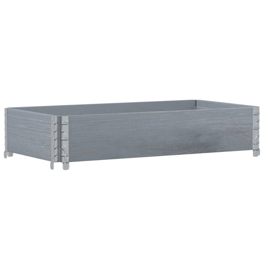Palletopzetrand 100x50 cm massief grenenhout grijs