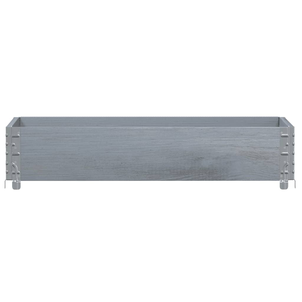 Palletopzetrand 100x50 cm massief grenenhout grijs