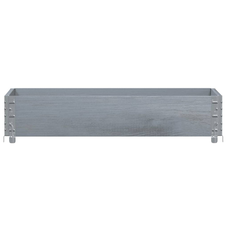 Palletopzetrand 100x50 cm massief grenenhout grijs