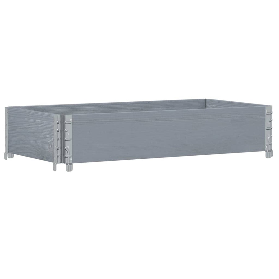 Palletopzetrand 100x50 cm massief grenenhout grijs
