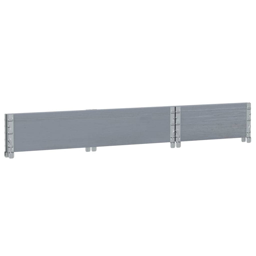 Palletopzetrand 100x50 cm massief grenenhout grijs