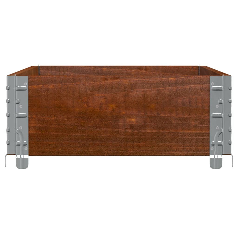 Palletopzetrand Massief Grenenhout Bruin 1