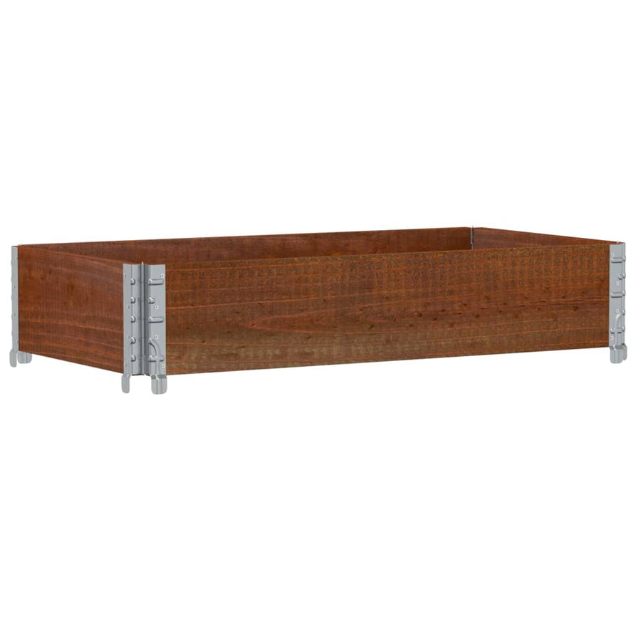 Palletopzetrand Massief Grenenhout Bruin 1