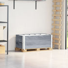 Palletopzetranden massief grenenhout set 2 stuks grijs