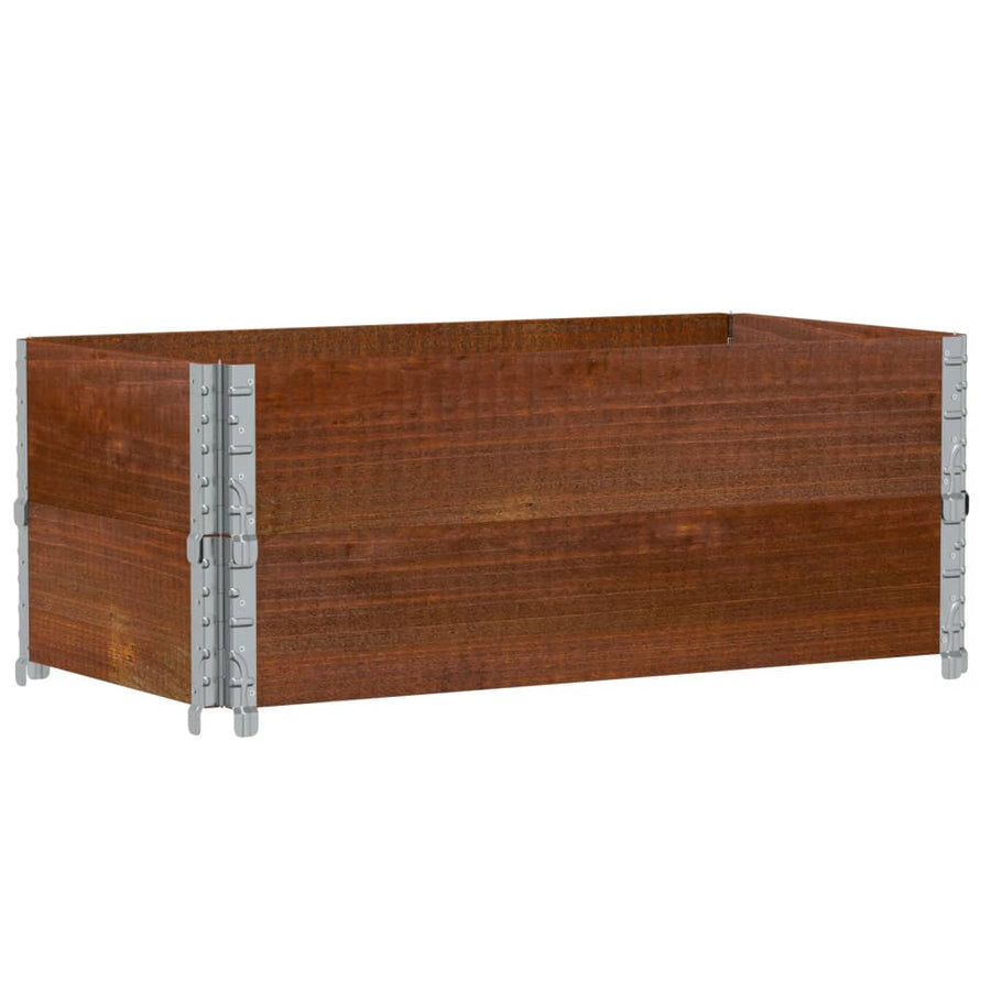 Palletopzetranden 2 st 100x50 cm massief grenenhout bruin