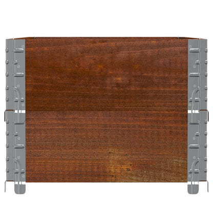 Palletopzetranden 2 st 100x50 cm massief grenenhout bruin