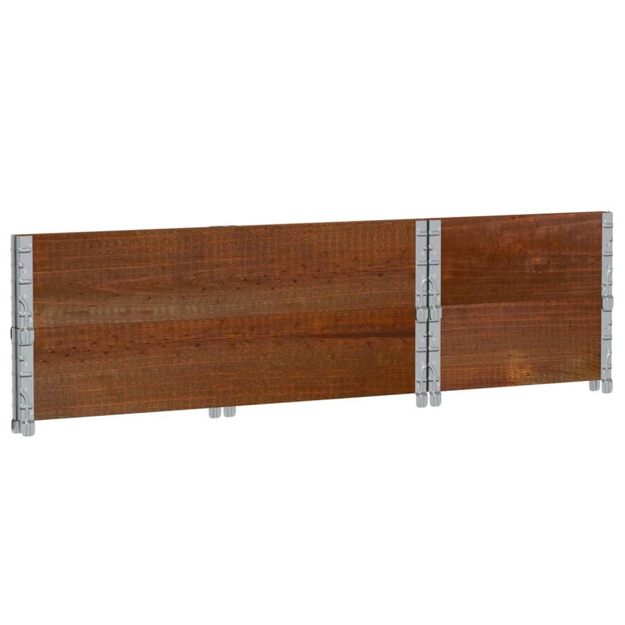 Palletopzetranden 2 st 100x50 cm massief grenenhout bruin