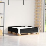 Palletopzetrand 100x100x21.5 cm massief grenenhout zwart