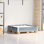 Palletopzetrand massief grenenhout grijs