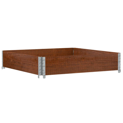 Palletopzetrand 100x100 cm massief grenenhout bruin