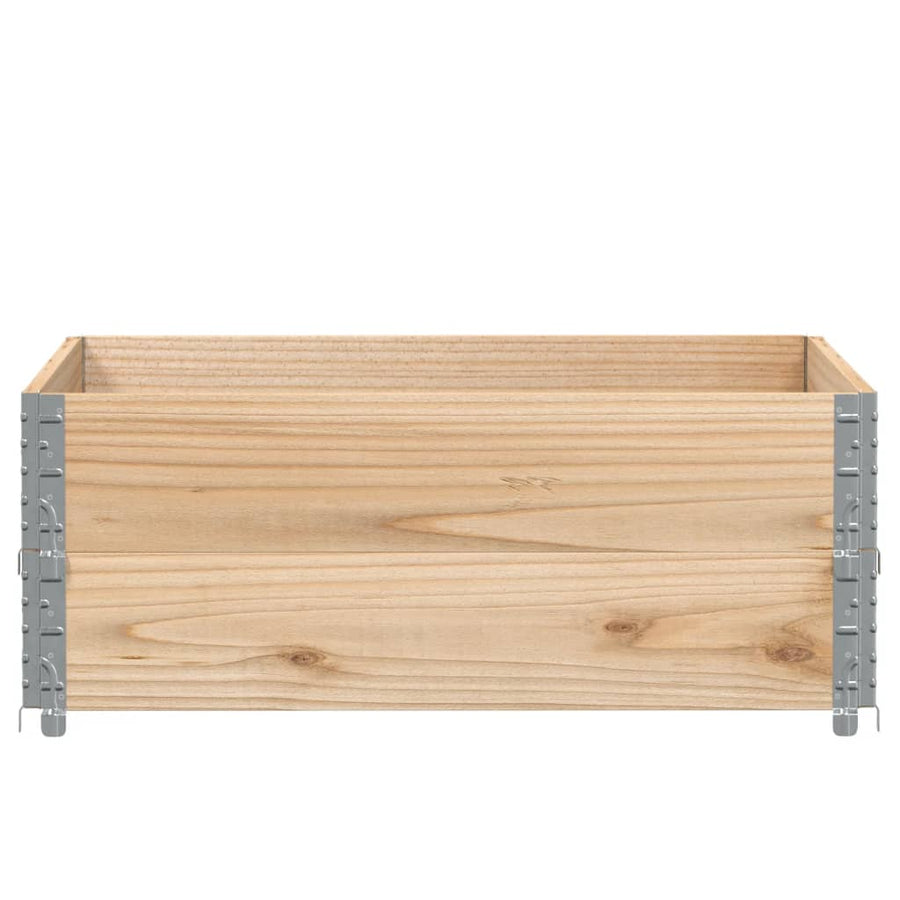 Palletopzetranden 2 st 100x100 cm massief grenenhout