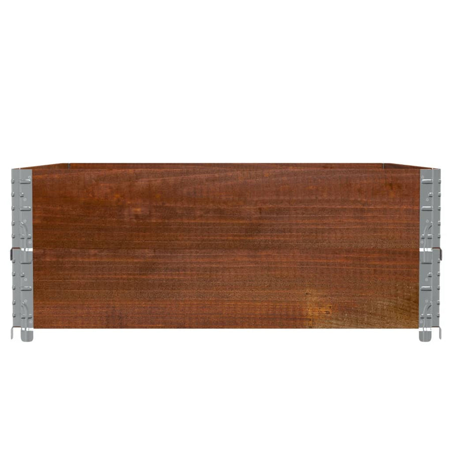 Palletopzetranden 2 st 100x100 cm massief grenenhout bruin