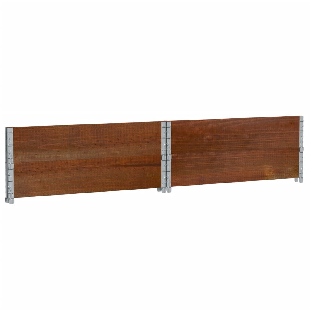Palletopzetranden 2 st 100x100 cm massief grenenhout bruin
