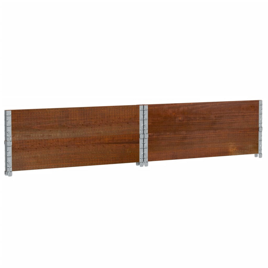 Palletopzetranden 2 st 100x100 cm massief grenenhout bruin