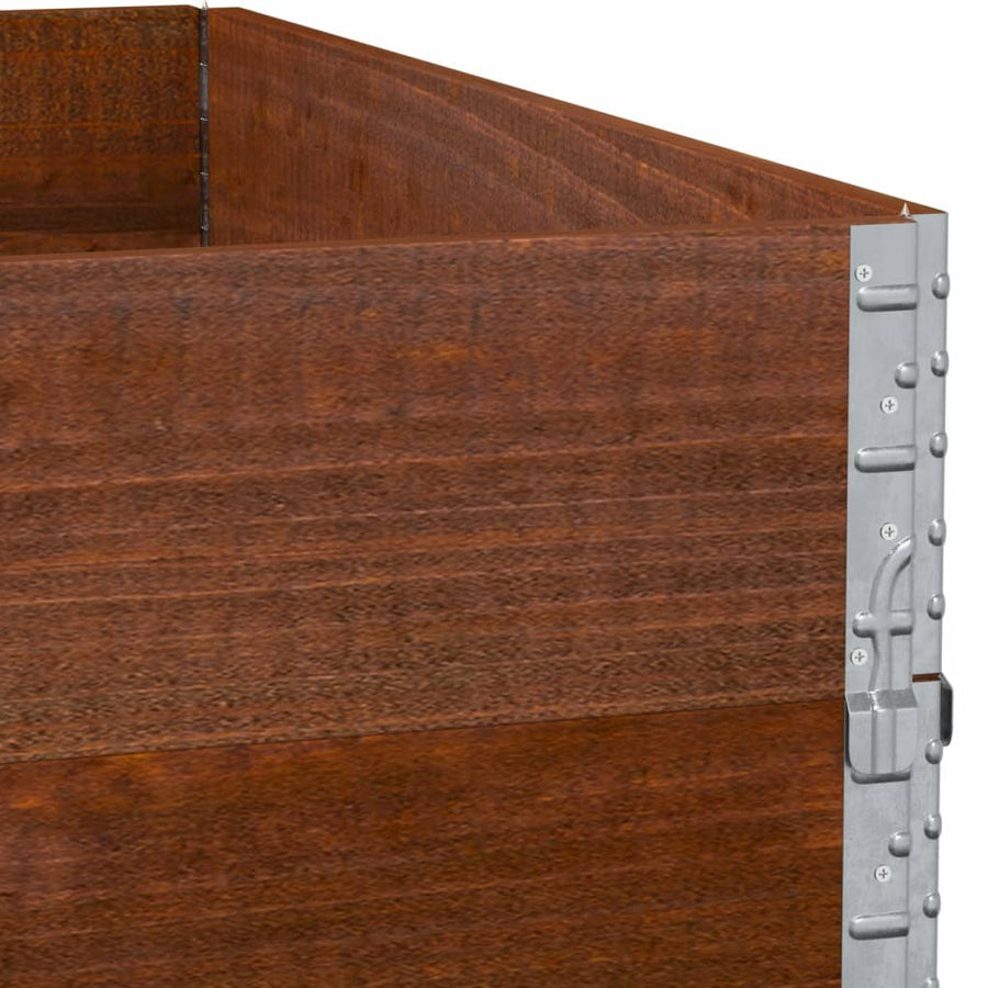 Palletopzetranden 2 st 100x100 cm massief grenenhout bruin
