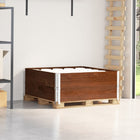 Pallet collars 2 pcs 100x100 cm solid pine wood brown