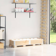 Palletopzetrand massief grenenhout bruin