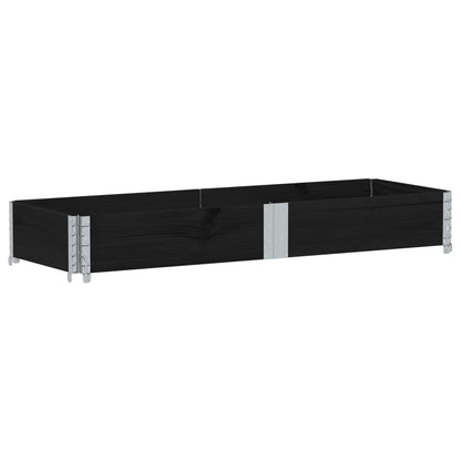 Palletopzetrand 150x50 cm massief grenenhout zwart