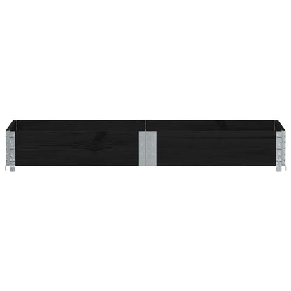 Palletopzetrand 150x50 cm massief grenenhout zwart