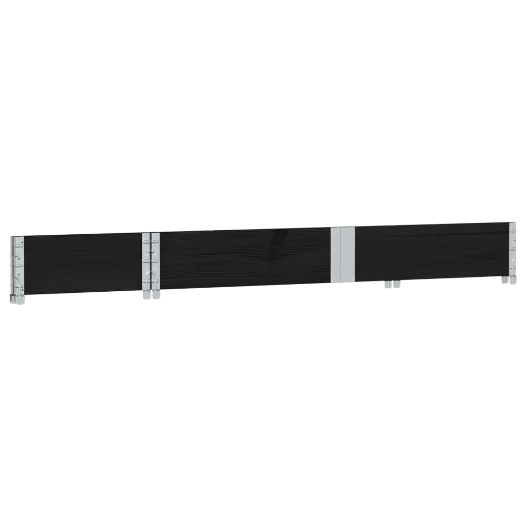 Palletopzetrand 150x50 cm massief grenenhout zwart