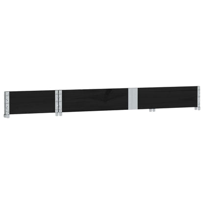 Palletopzetrand 150x50 cm massief grenenhout zwart