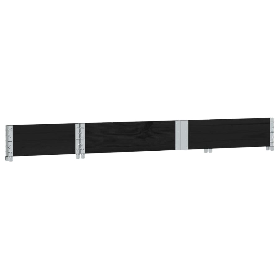 Palletopzetrand 150x50 cm massief grenenhout zwart
